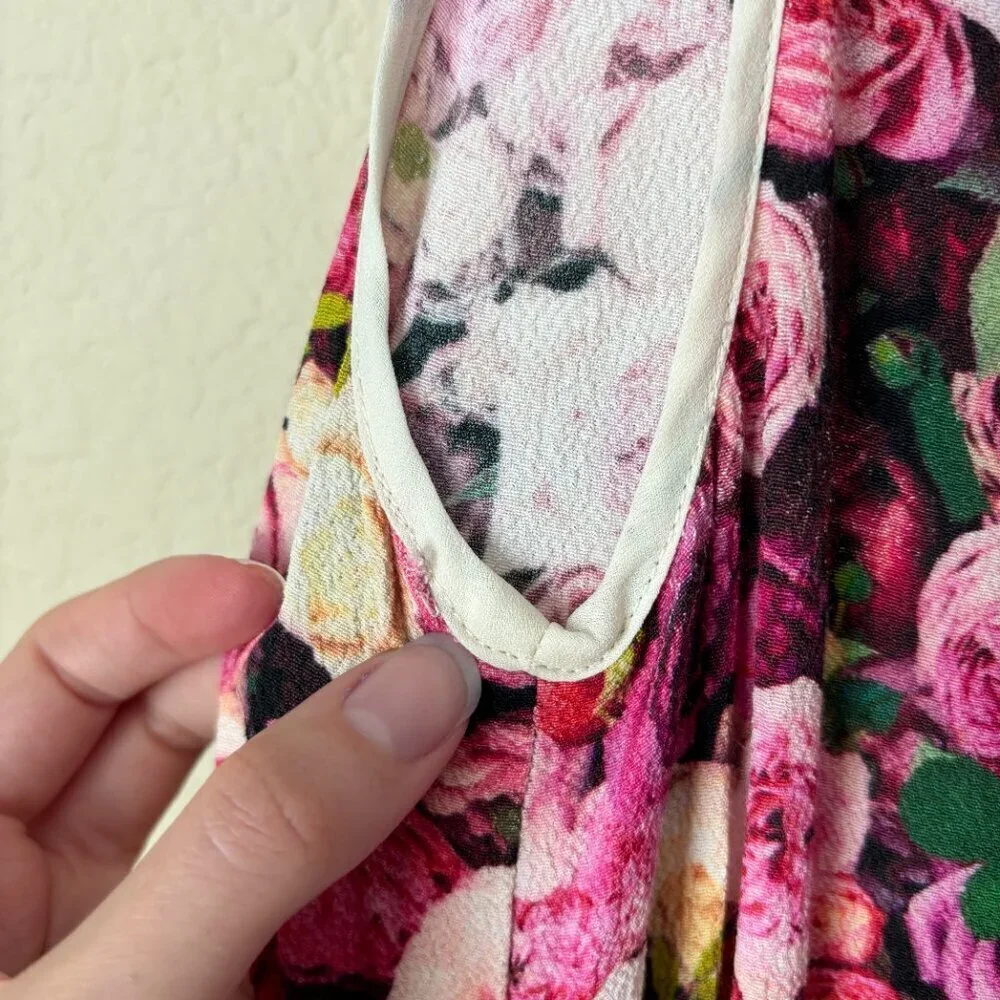 Kate Spade New York Rose Print Tie Back Dress